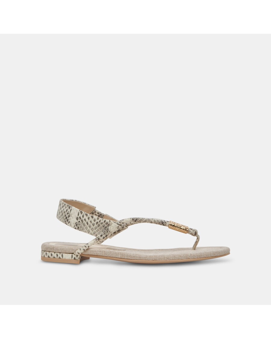 Dolce Vita BACEY SANDALS GREY WHITE EMBOSSED STELLA