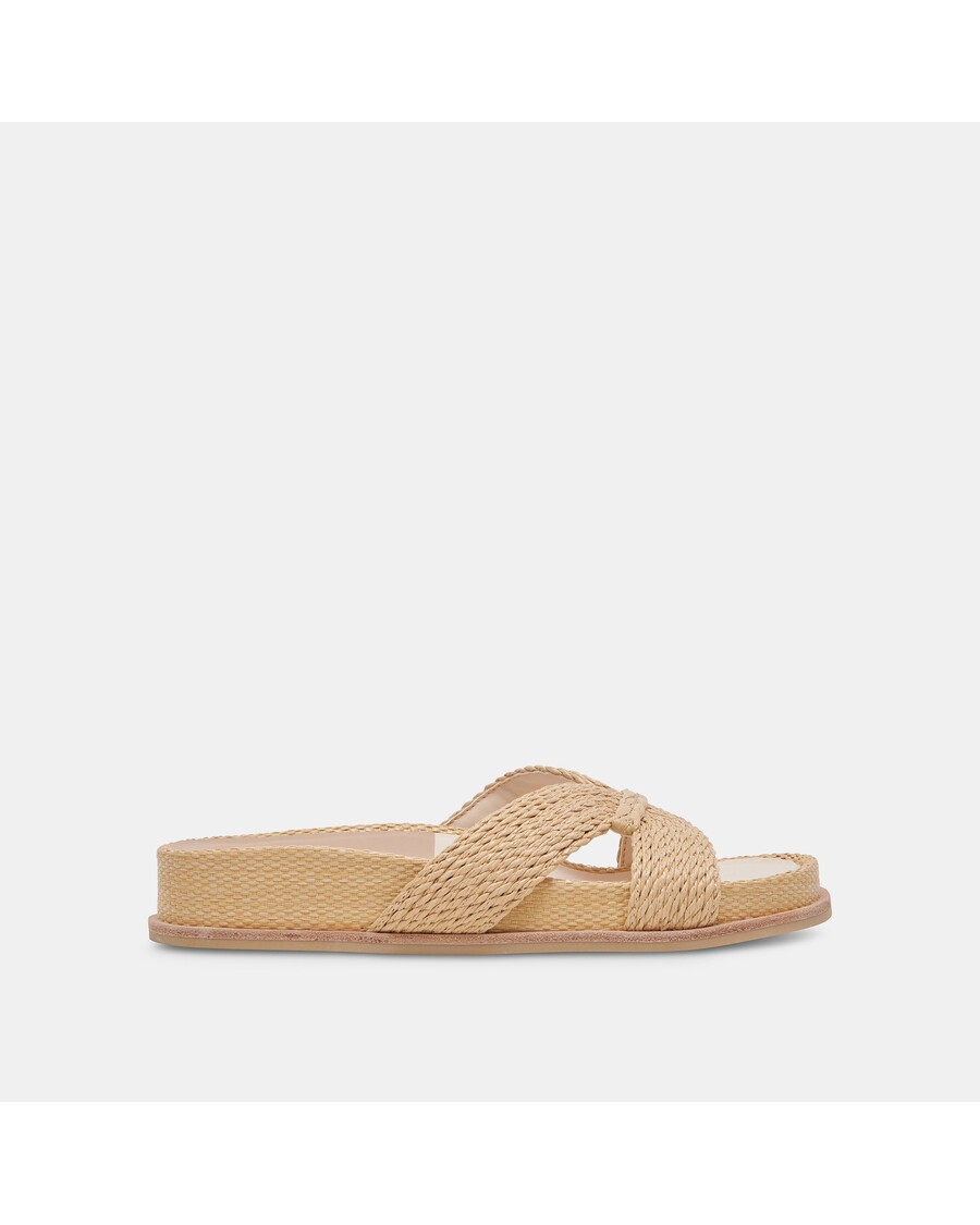 Dolce Vita SELDA WIDE SANDALS LT NATURAL RAFFIA