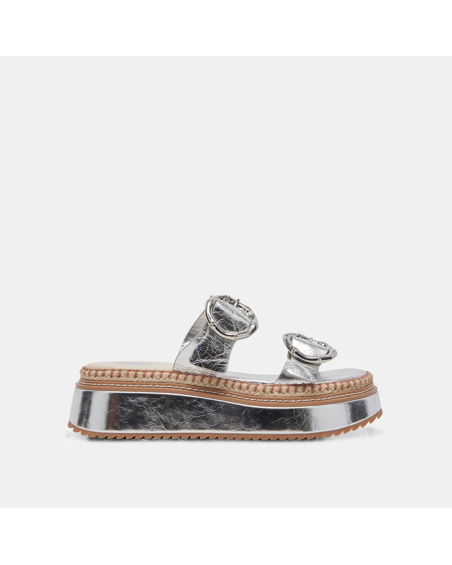 Dolce Vita RYSHA SANDALS SILVER CRINKLE PATENT