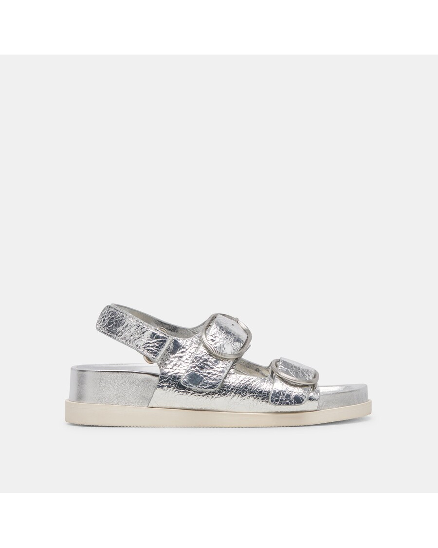 Dolce Vita STARLA SANDALS SILVER DISTRESSED LEATHER