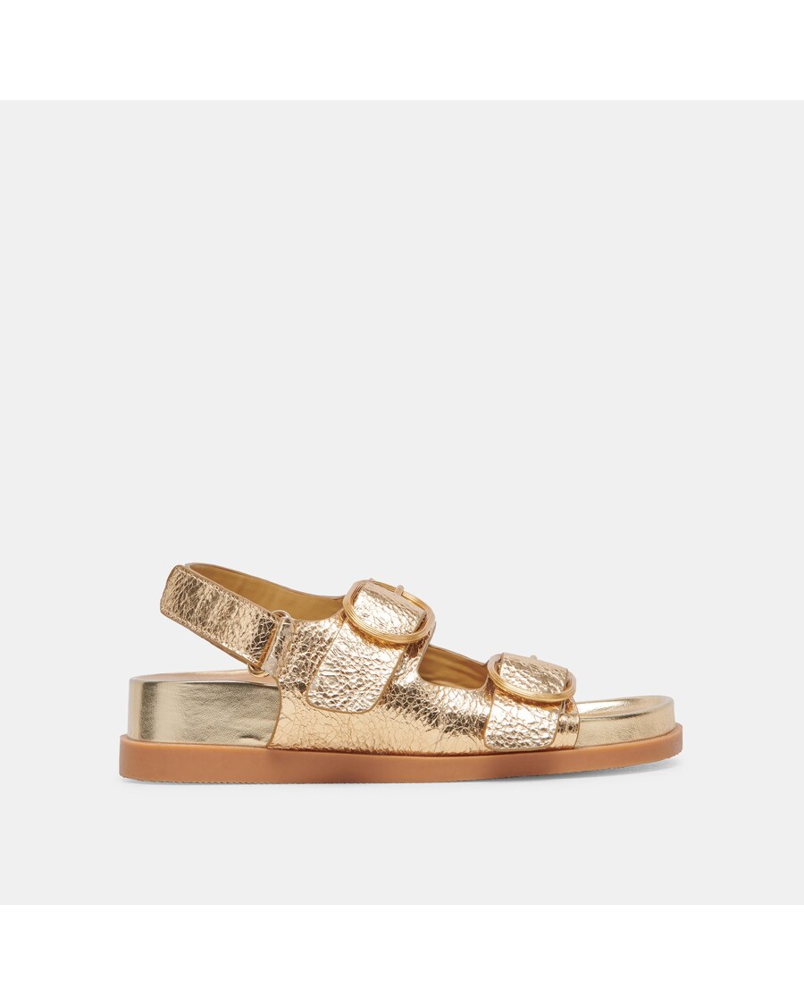 Dolce Vita STARLA SANDALS GOLD DISTRESSED LEATHER