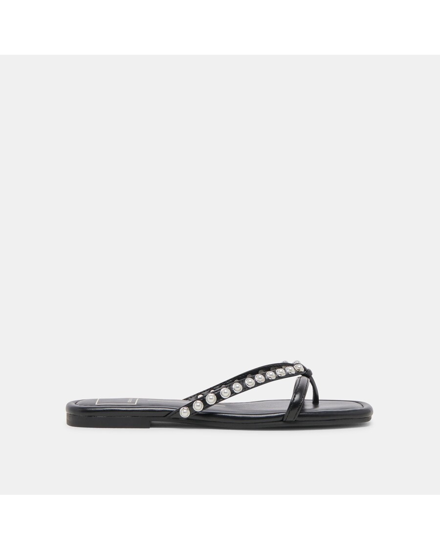 Dolce Vita LUCCA PEARL SANDALS BLACK PEARLS