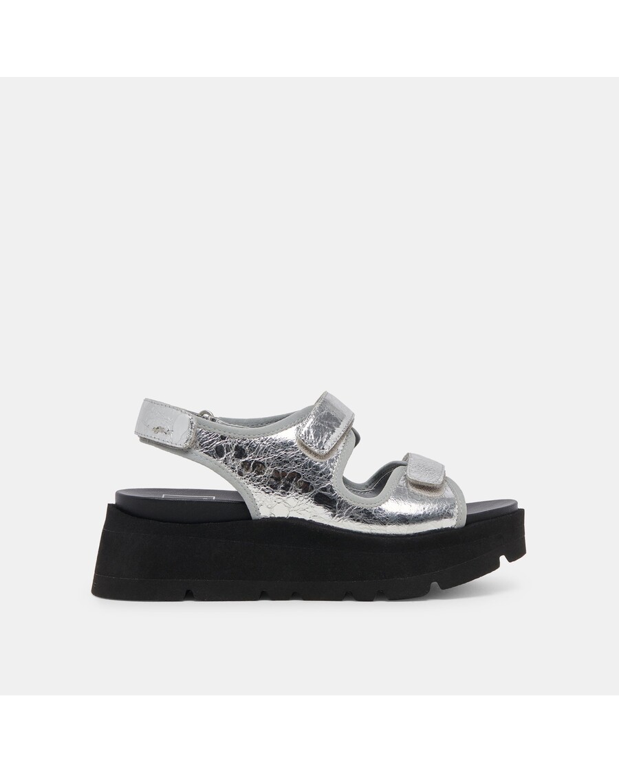 Dolce Vita DUBAI SANDALS SILVER DISTRESSED LEATHER