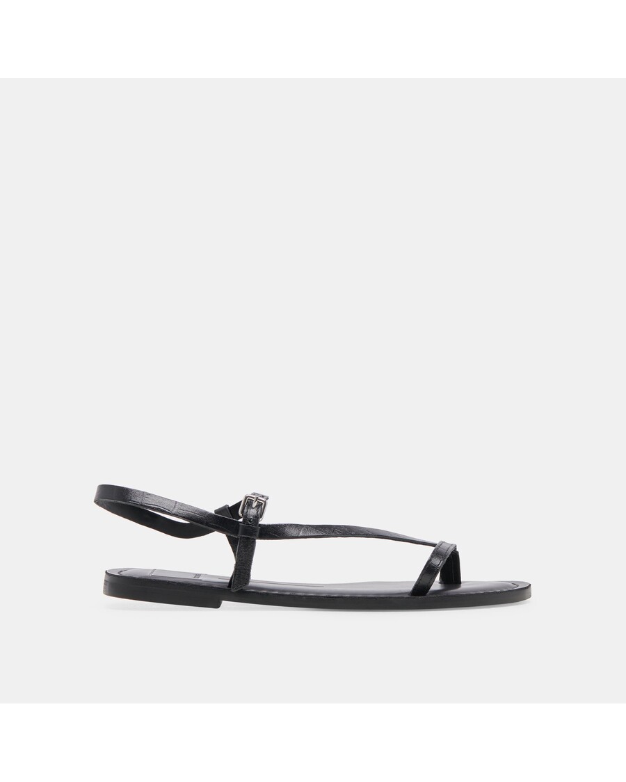 Dolce Vita WANDRE SANDALS NOIR EMBOSSED LEATHER