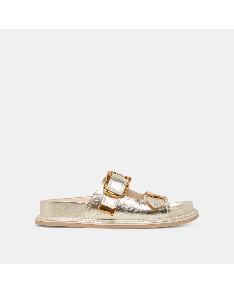 Dolce Vita SEVANA SANDALS LIGHT GOLD DISTRESSED LEATHER