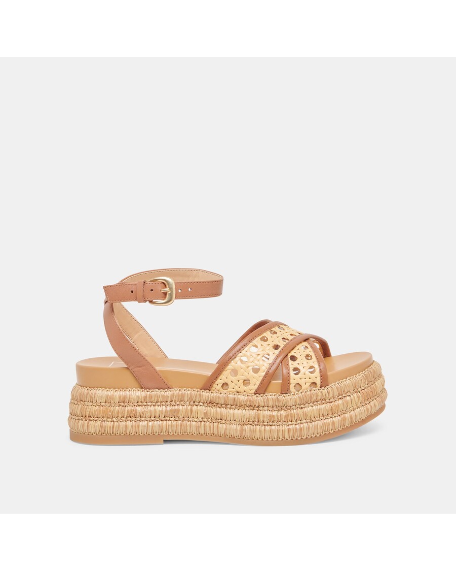 Dolce Vita WRILEY SANDALS SADDLE WOVEN RAFFIA