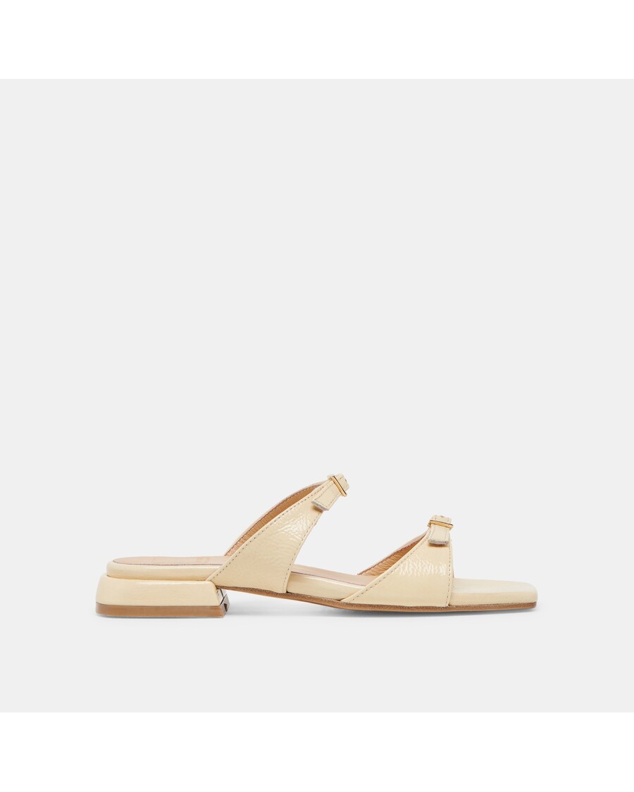 Dolce Vita LAVERN SANDALS LIGHT YELLOW CRINKLE PATENT