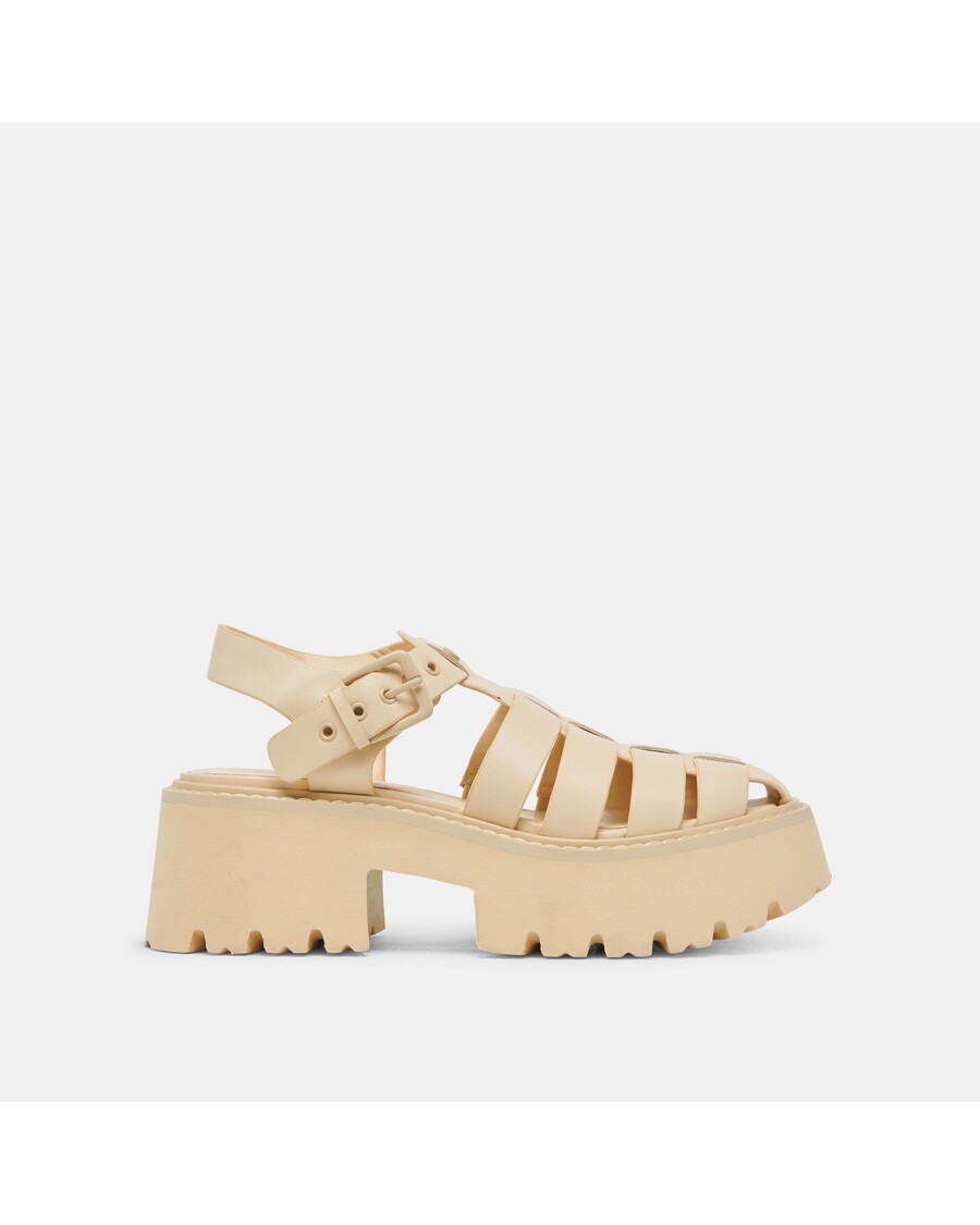 Dolce Vita LASLY TONAL SANDALS LIGHT YELLOW LEATHER