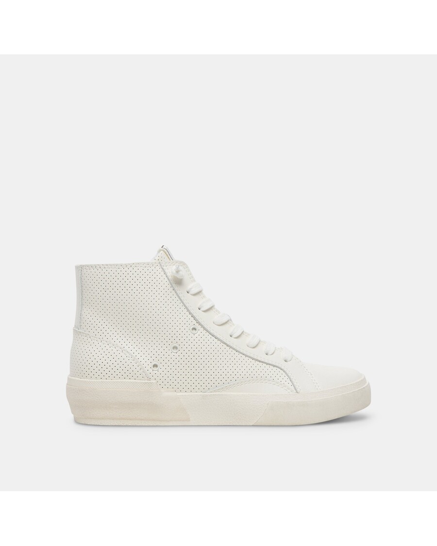 Dolce Vita ZOHARA SNEAKERS WHITE PERFORATED LEATHER