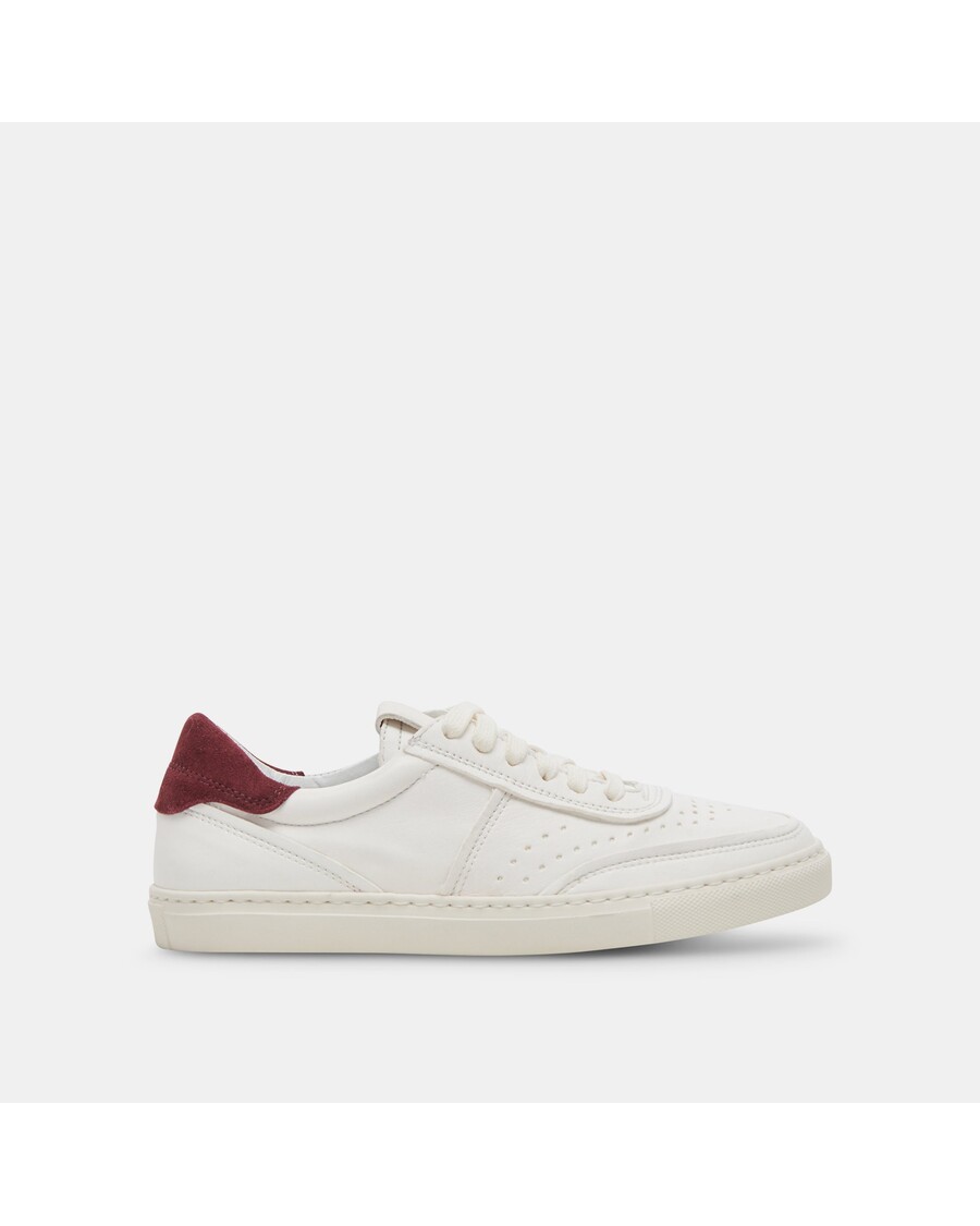 Dolce Vita BODEN SNEAKERS WHITE MAROON LEATHER