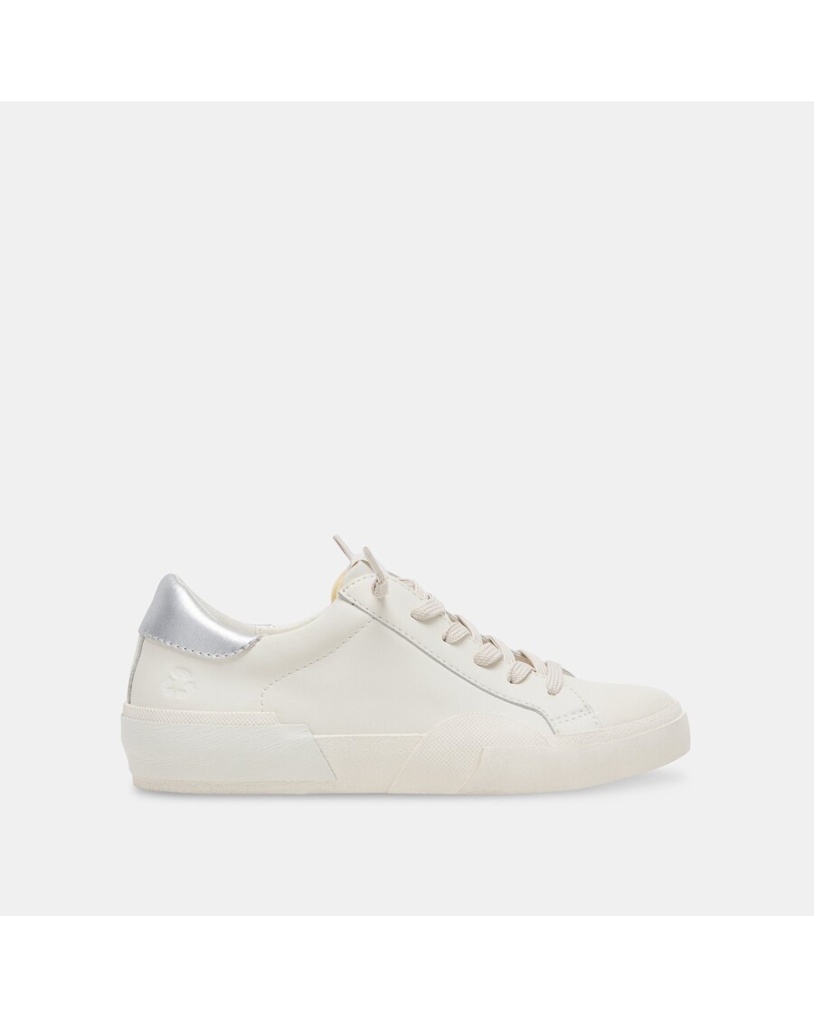 Dolce Vita ZINA FOAM 360 SNEAKERS WHITE SILVER RECYCLED LEATHER