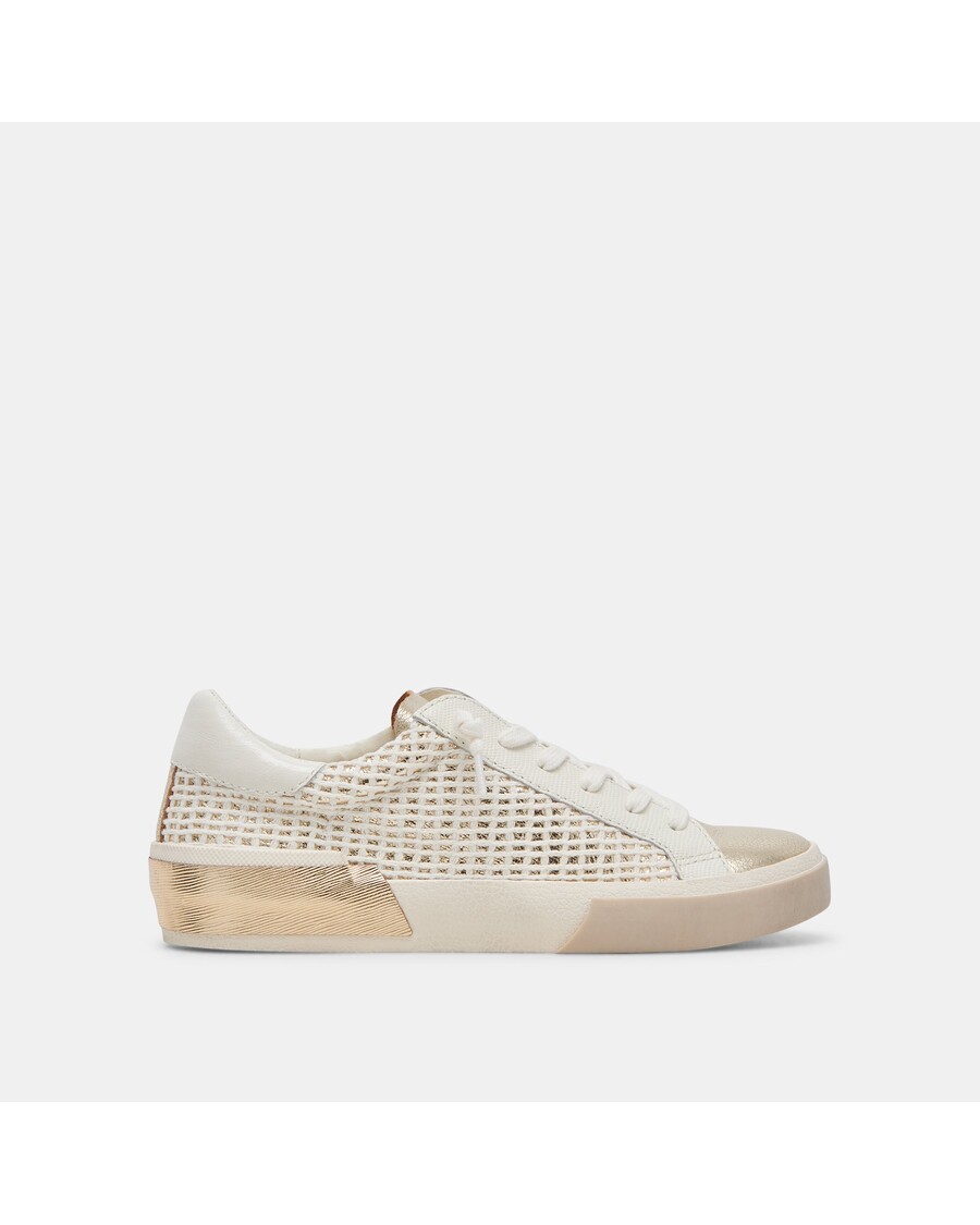 Dolce Vita ZINA SNEAKERS BONE GOLD WOVEN