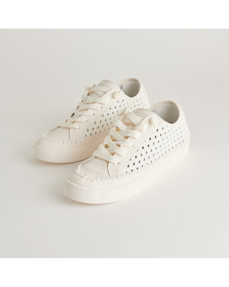 Dolce Vita ZOLEN SNEAKERS WHITE PERFORATED LEATHER