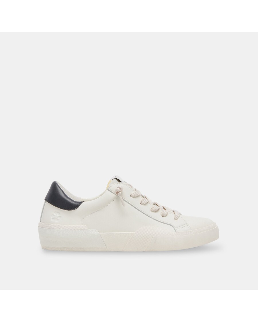 Dolce Vita ZINA FOAM 360 SNEAKERS WHITE BLACK RECYCLED LEATHER