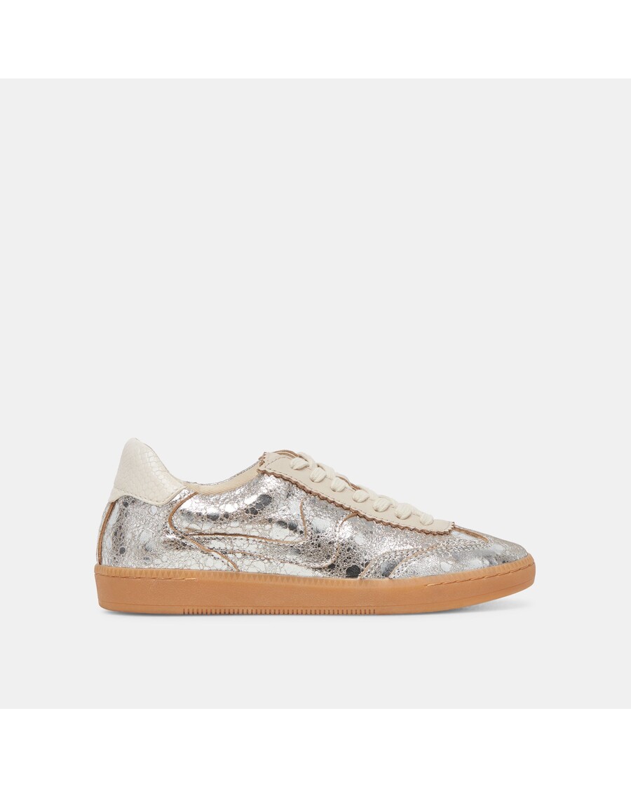 Dolce Vita NOTICE SNEAKERS SILVER DISTRESSED LEATHER