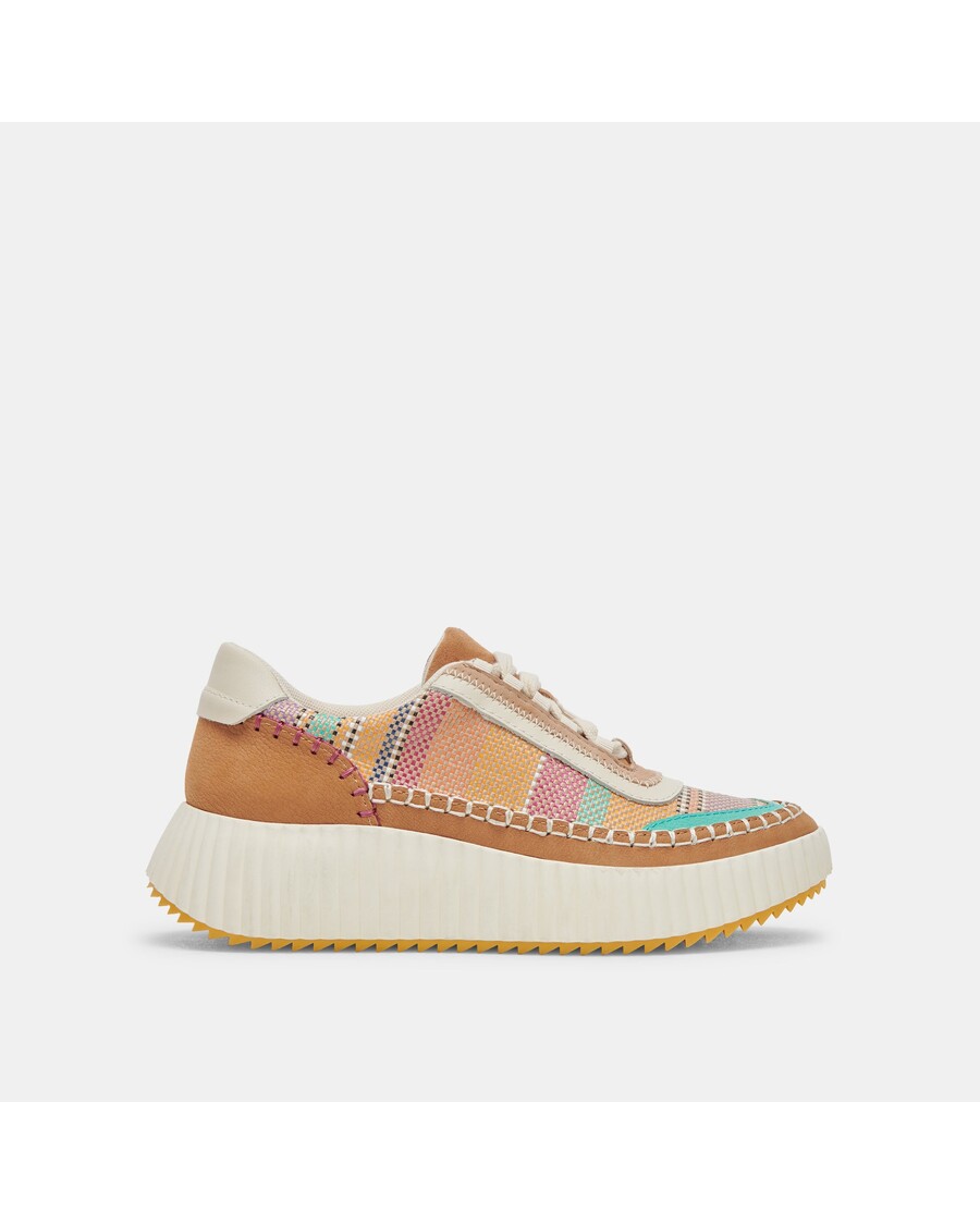 Dolce Vita DOLEN SNEAKERS TAN MULTI RAFFIA