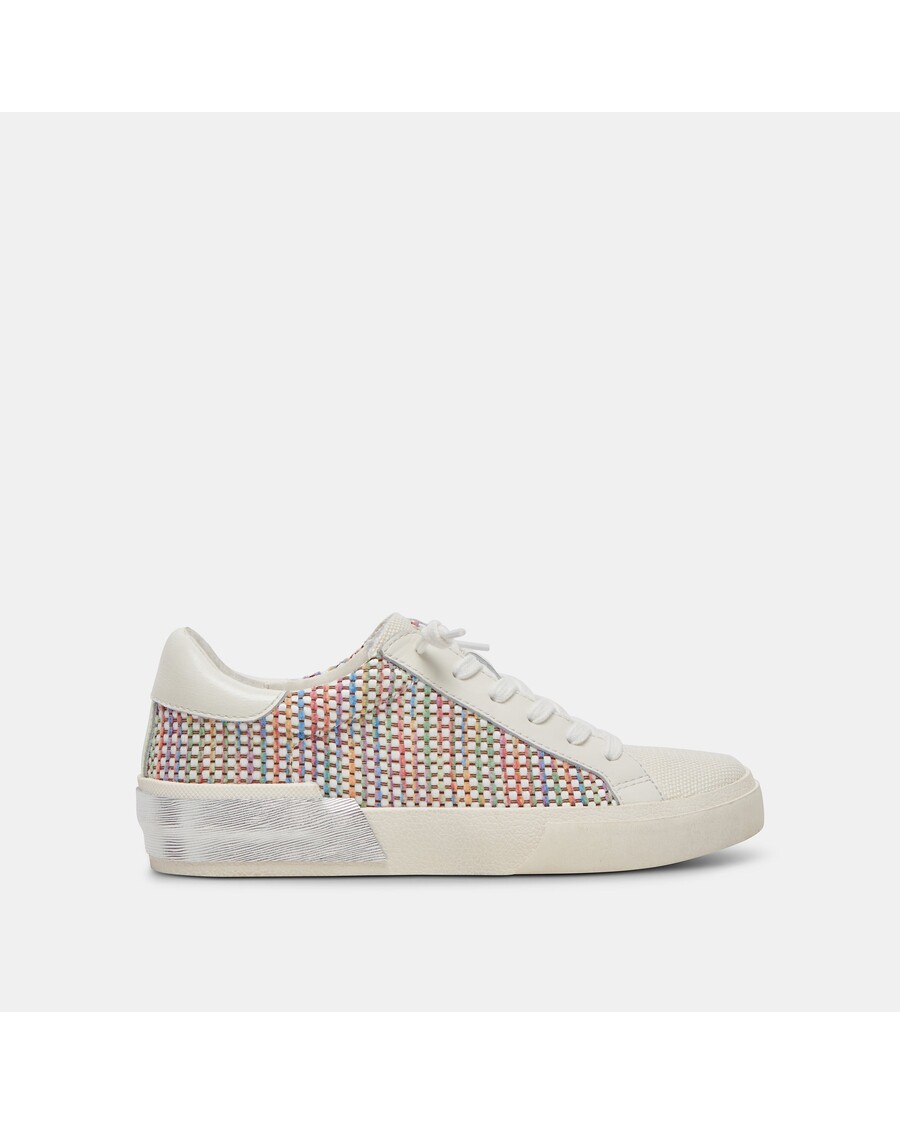 Dolce Vita ZINA PRIDE SNEAKERS WHITE MULTI RAFFIA