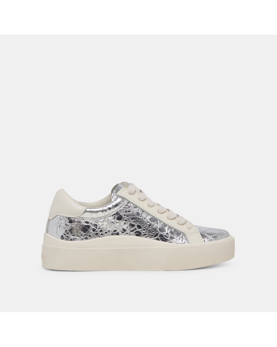 Dolce Vita ZAYN 360 SNEAKERS SILVER DISTRESSED LEATHER