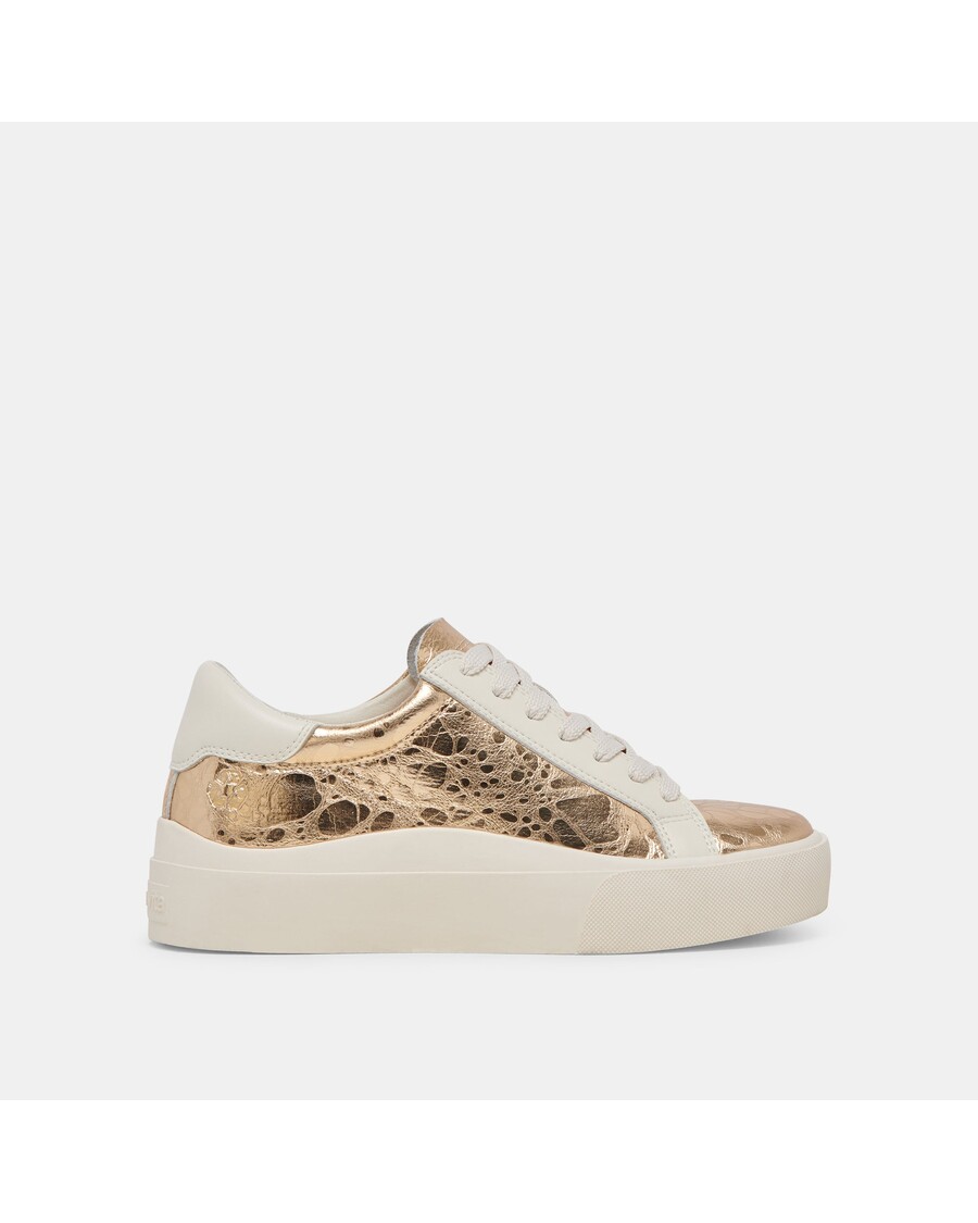 Dolce Vita ZAYN 360 SNEAKERS GOLD DISTRESSED LEATHER