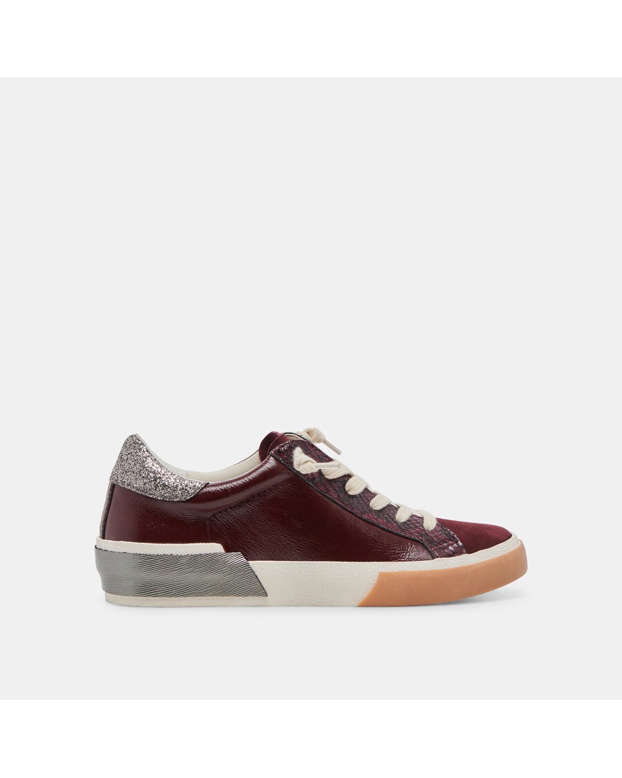 Dolce Vita ZINA SNEAKERS BURGUNDY CRINKLE PATENT