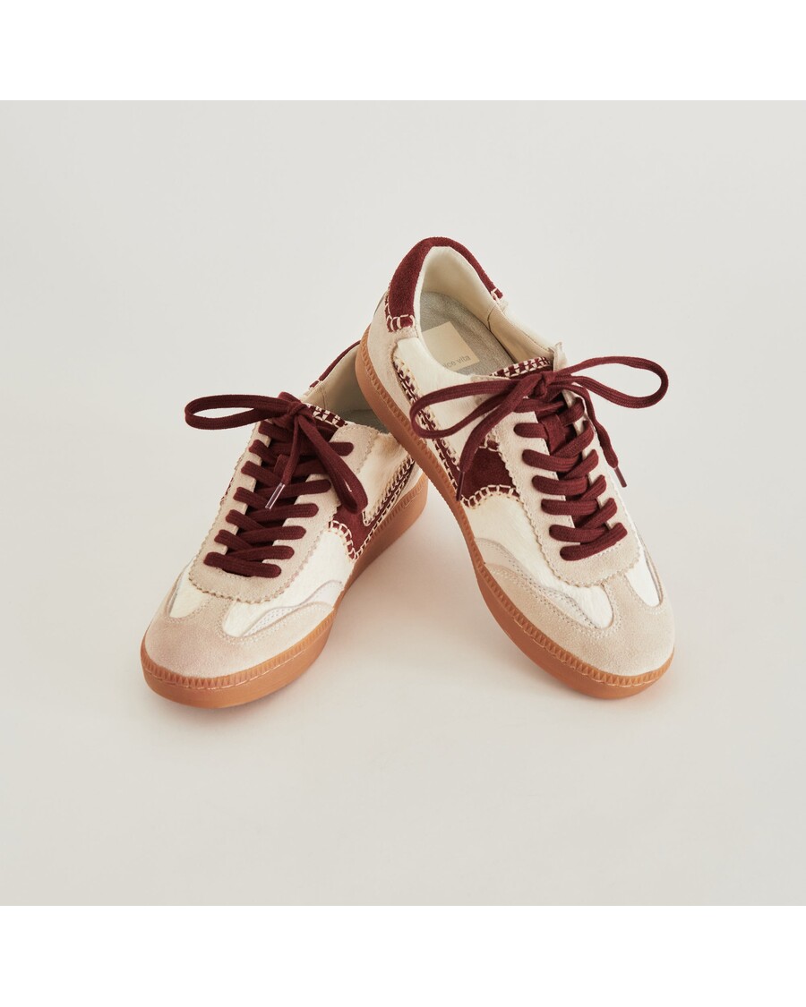 Dolce Vita NOTICE STITCH SNEAKERS WHITE RED CALF HAIR