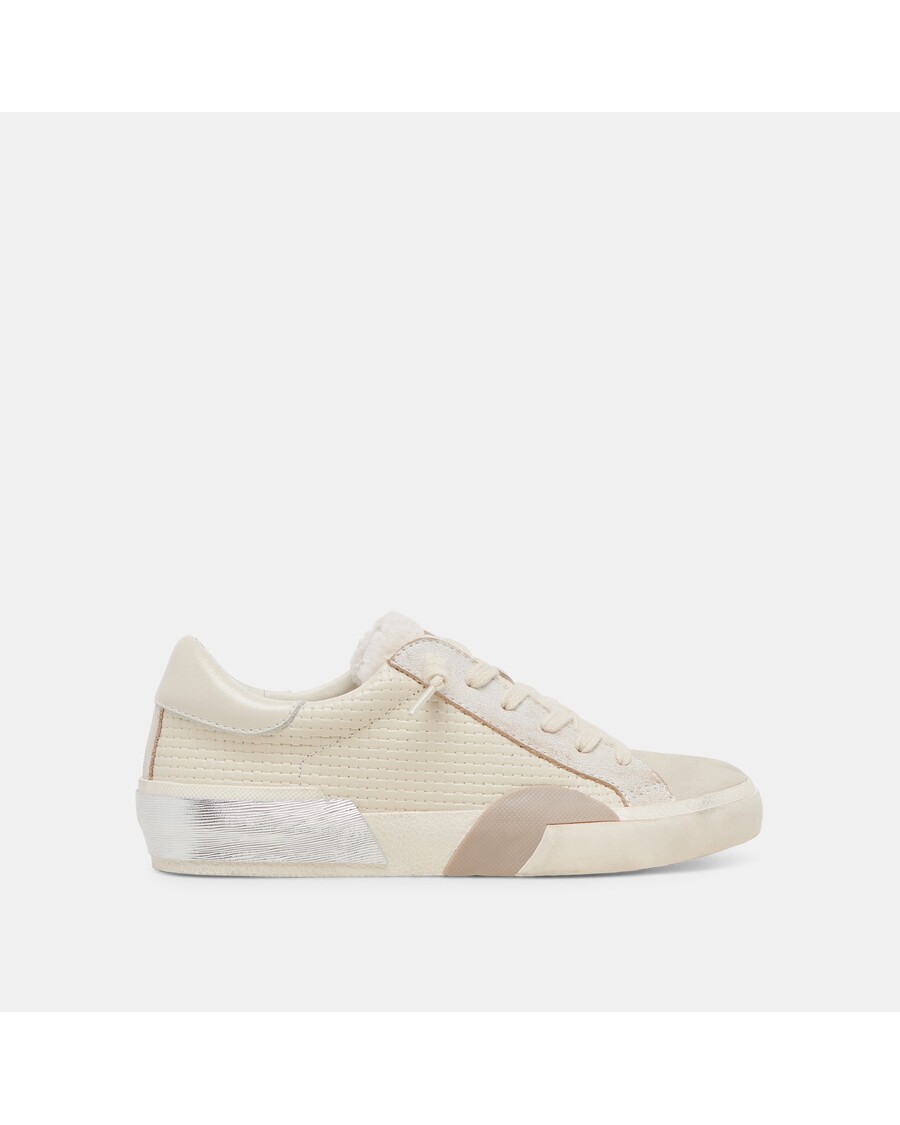 Dolce Vita ZINA PLUSH SNEAKERS OFF WHITE WOVEN