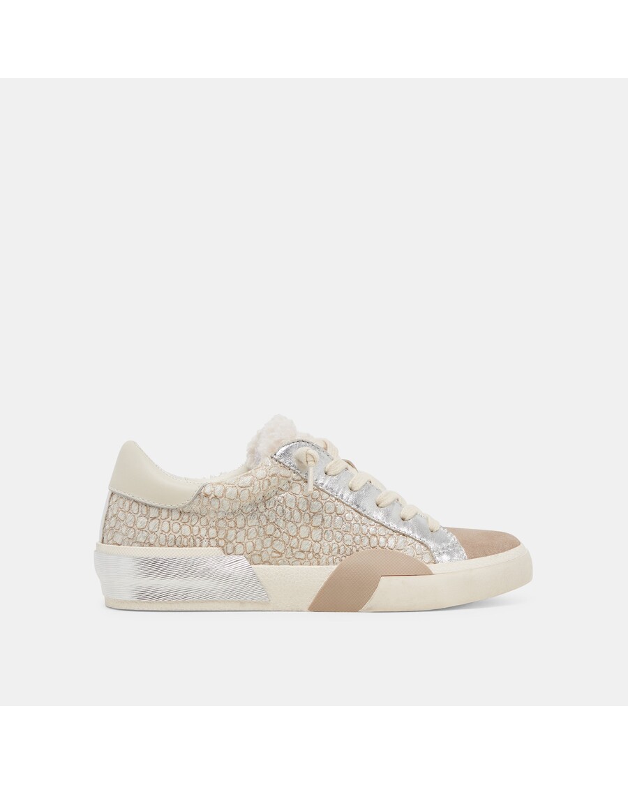 Dolce Vita ZINA PLUSH SNEAKERS STONE CALF HAIR