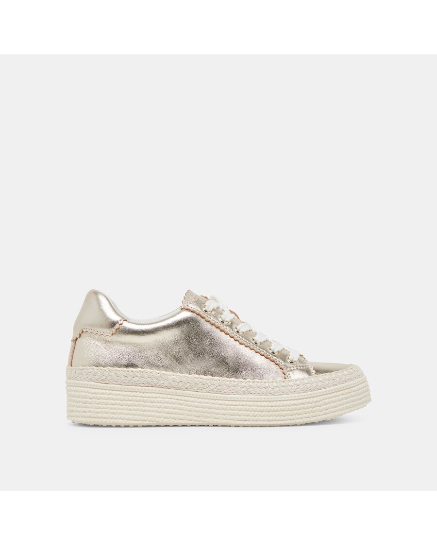 Dolce Vita LENNIX SNEAKERS LIGHT GOLD METALLIC LEATHER