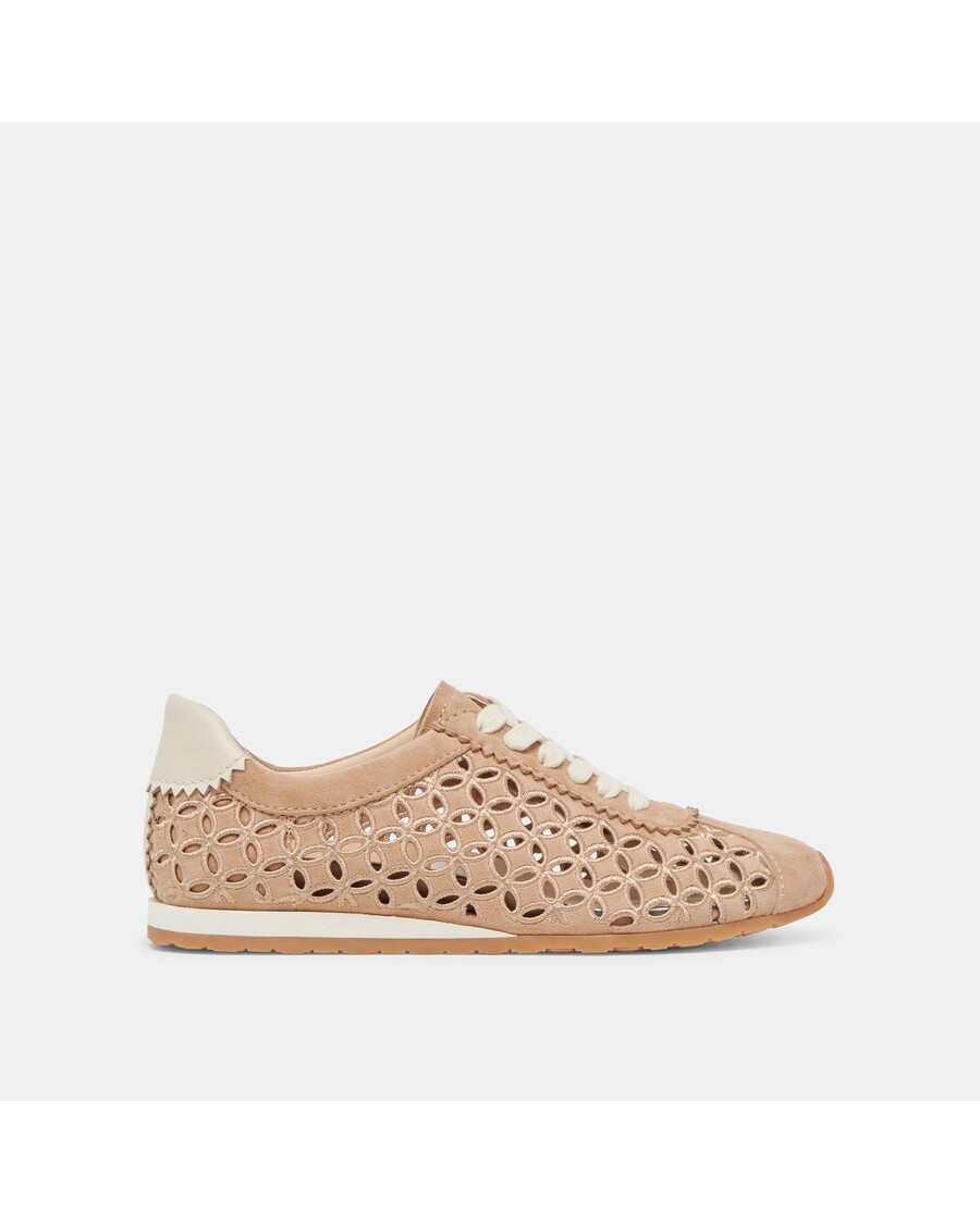 Dolce Vita DANIE EYELET PERF SNEAKERS CAMEL SUEDE