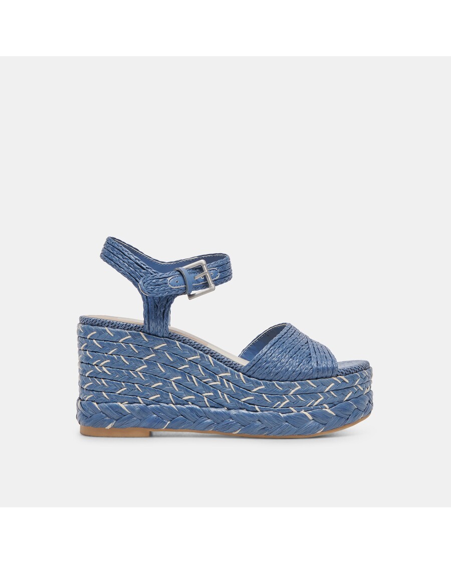 Dolce Vita TIAGO WEDGES BLUE RAFFIA